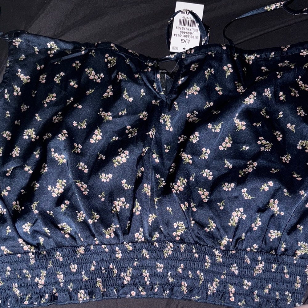 Floral Navy Women's Top